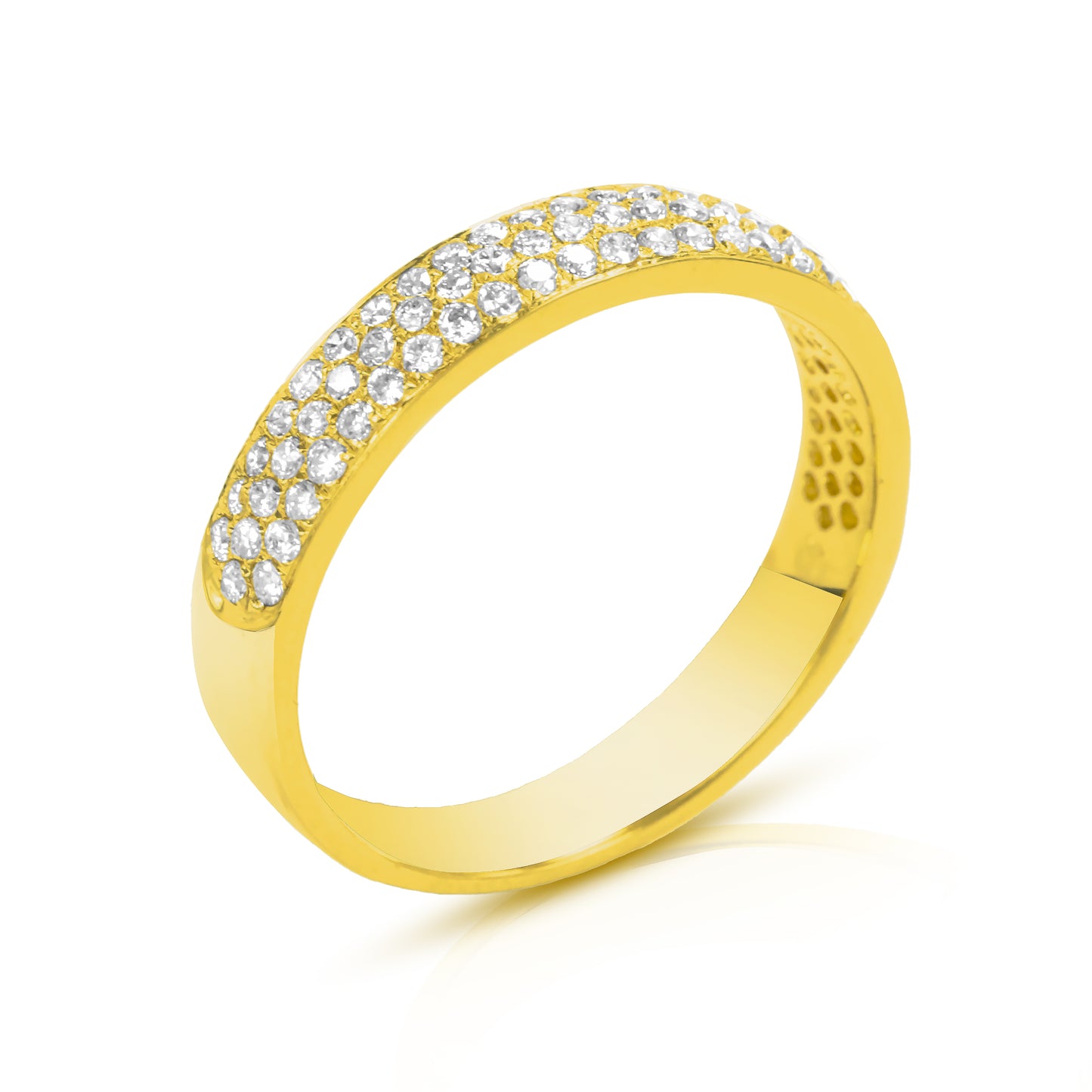 Juliet Diamond Encrusted 18K Pure Gold Ring