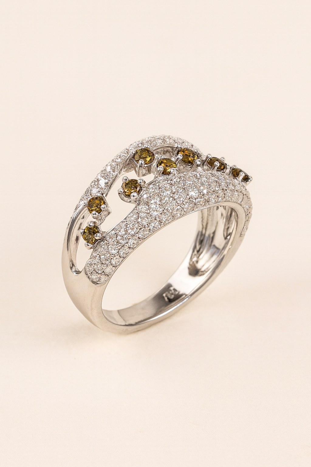 Lorenza Tidal Crest Diamond Wave Ring