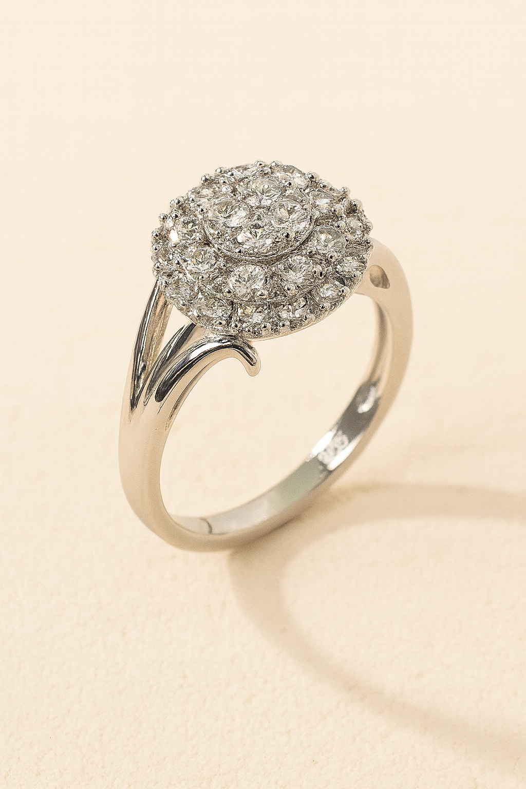 Stellar Halo Diamond Ring