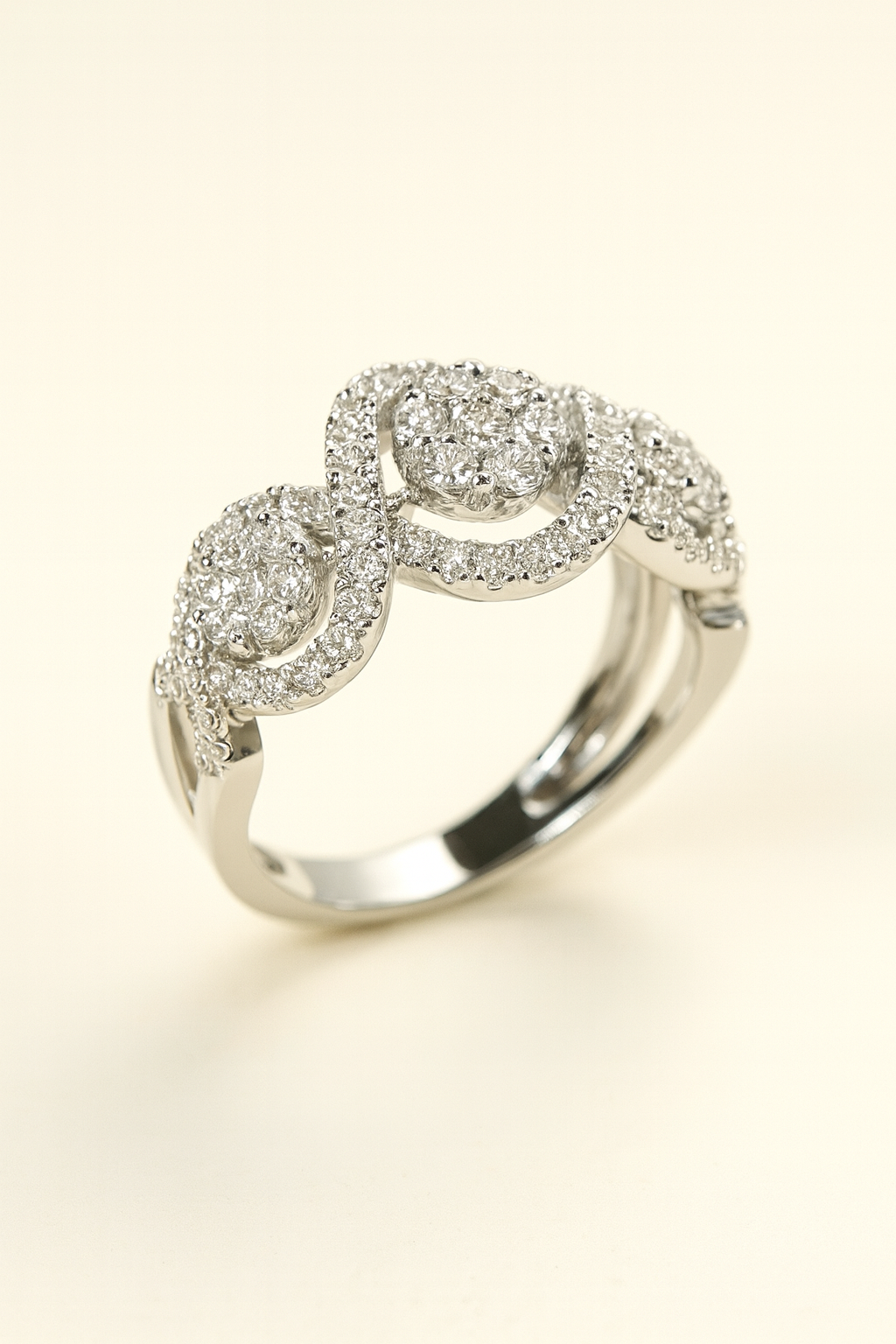 Bernice Serenade Swirl Diamond Trio Ring