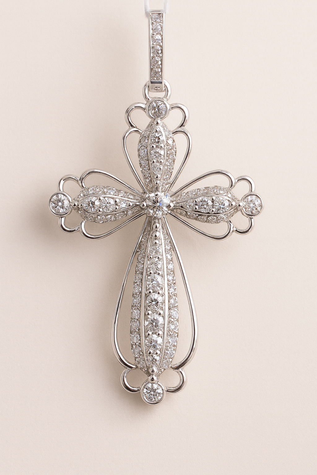 Abigail Divine Blossom Diamond Cross Pendant