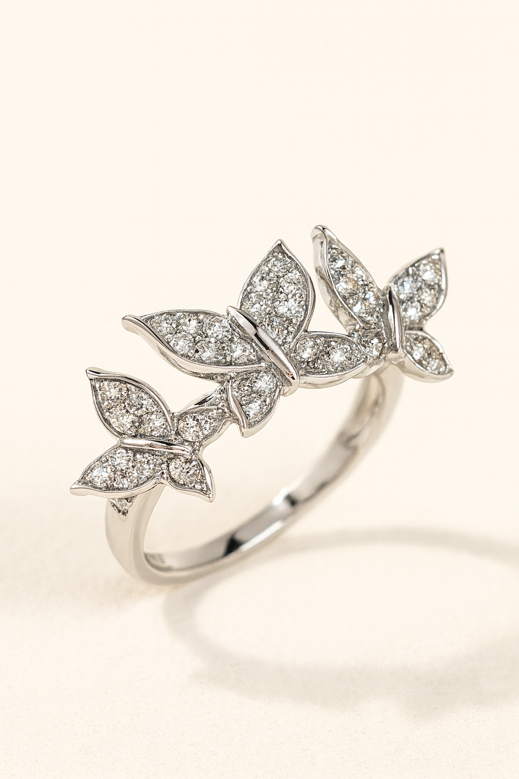 Trifleur Diamond Butterfly Ring