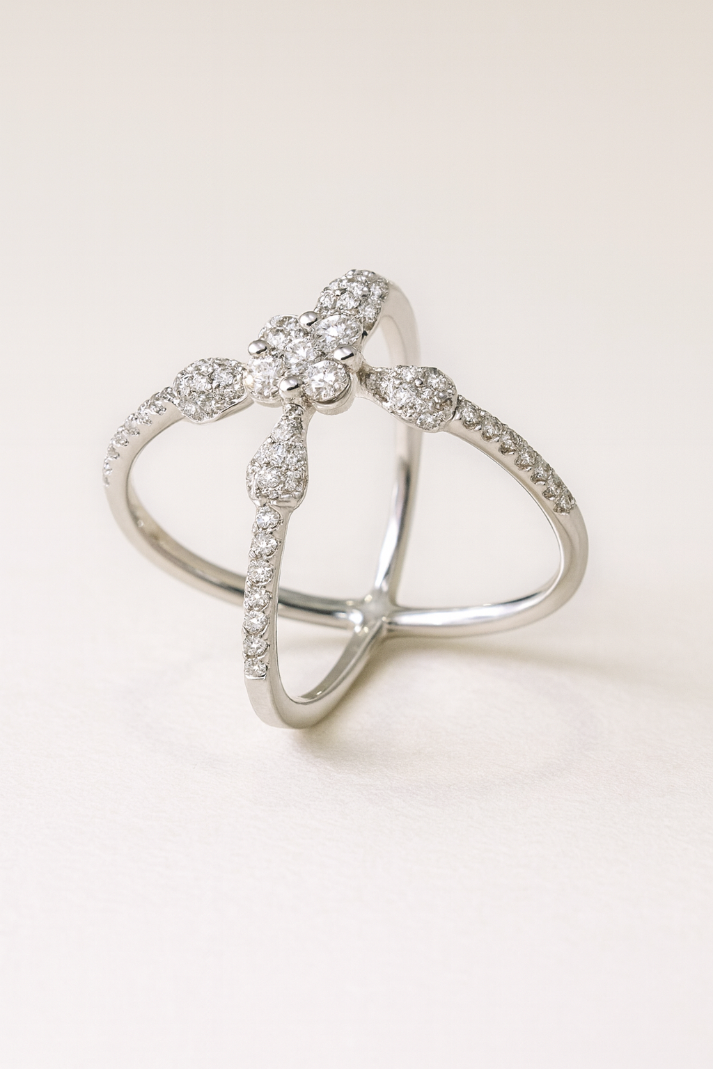 Starlight Cross Diamond Ring