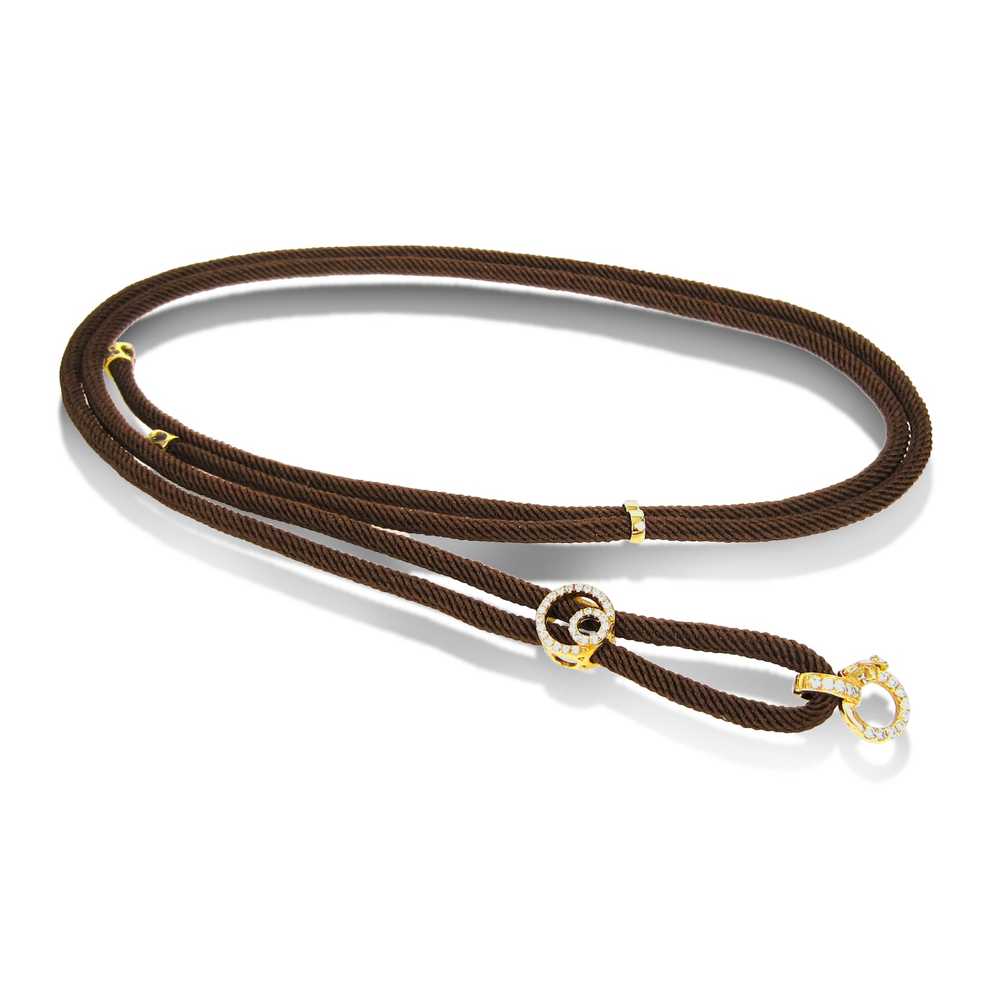 Genevieve Necklace with 18K Pure Gold and Diamond Accents