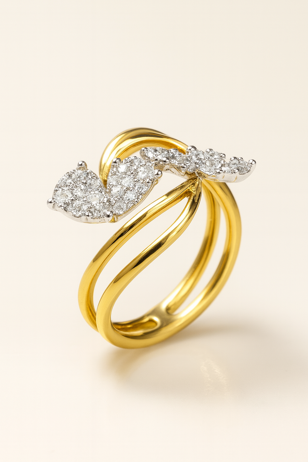 Blaire Golden Wave Wrap Ring