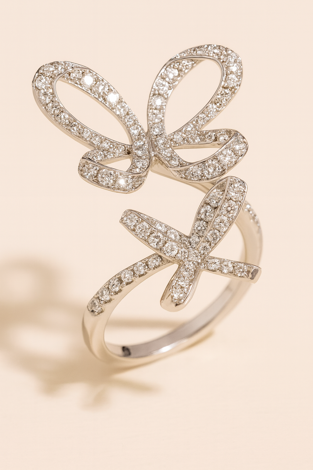Amanda Ribbon Butterfly Ring