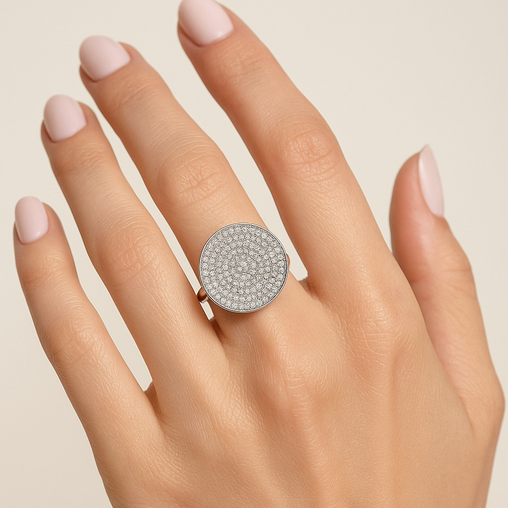 Ainsley Starlight Disc Diamond Ring