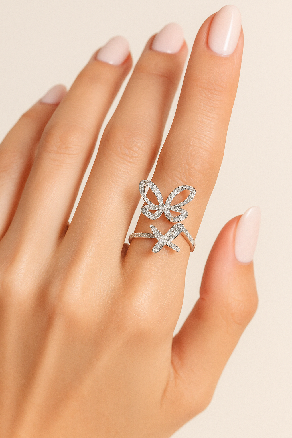 Amanda Ribbon Butterfly Ring