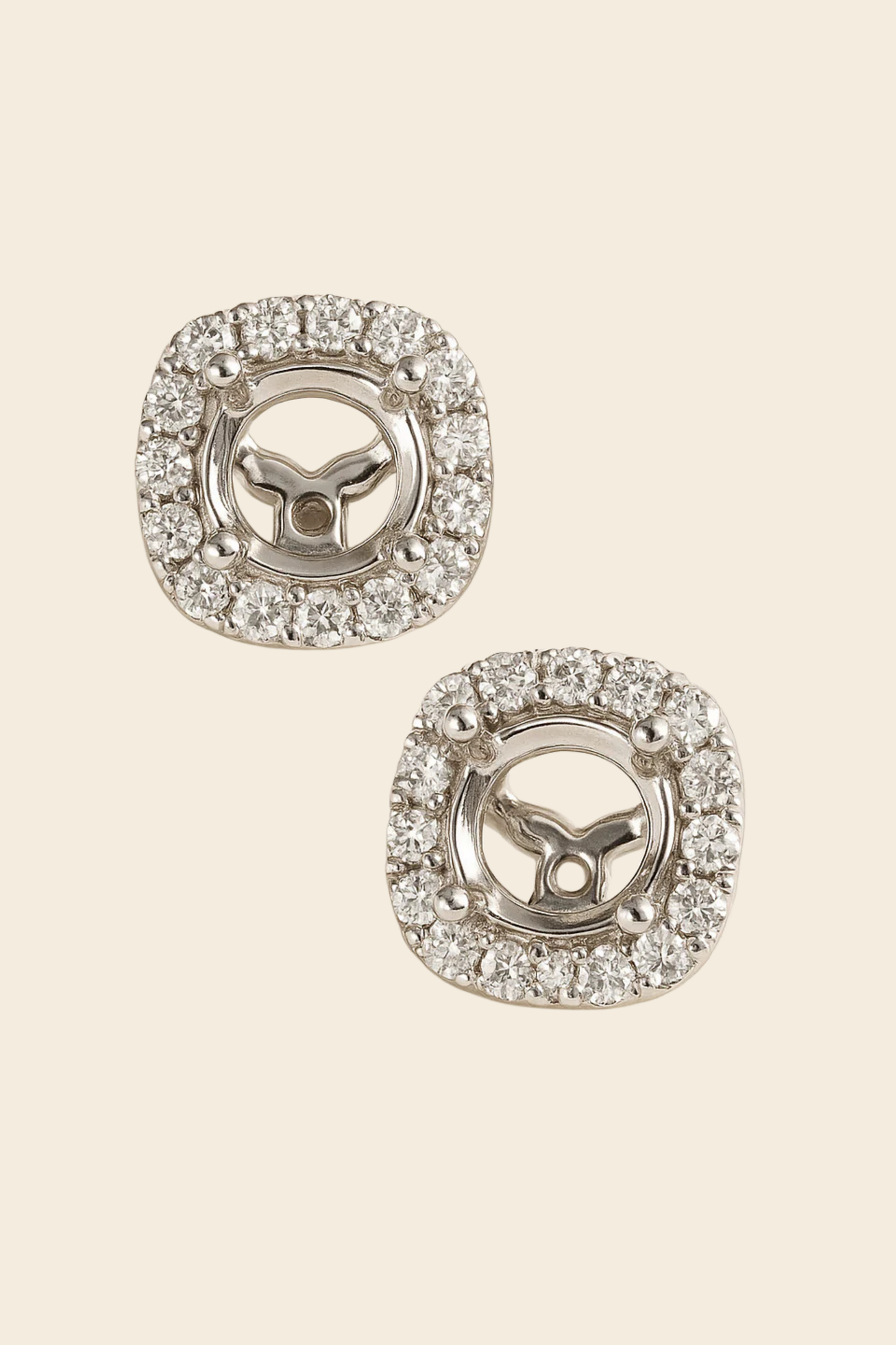 Aurora Diamond Lined White Gold Earring Jackets