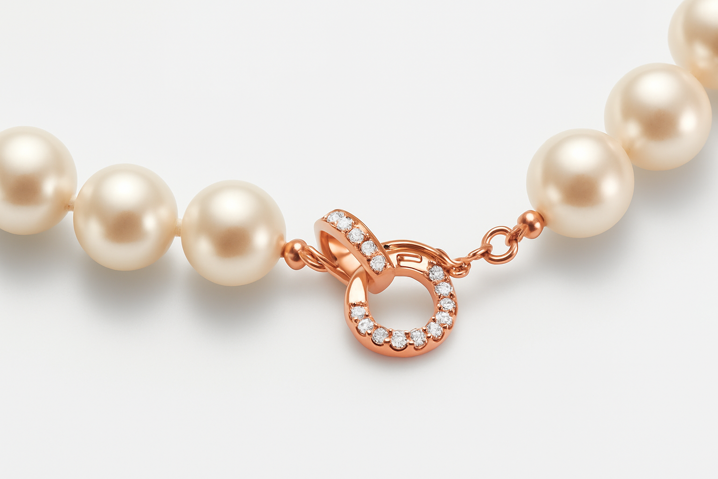 Belle Diamond Adorned 18K Rose Gold Clasps