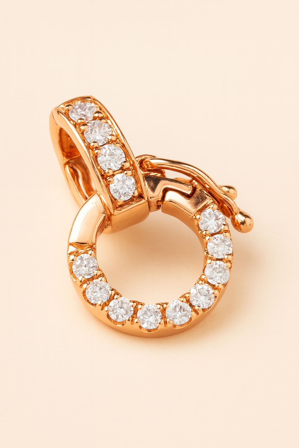 Belle Diamond Adorned 18K Rose Gold Clasps