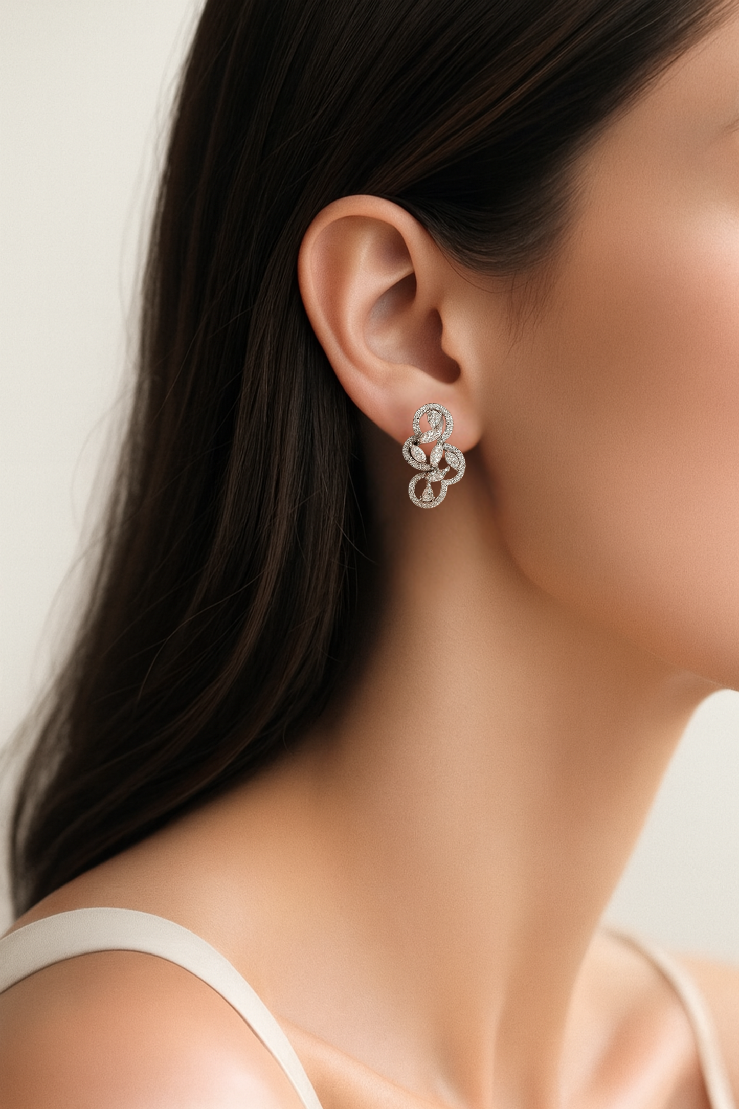 Carmina Laurel Loop Diamond Drops