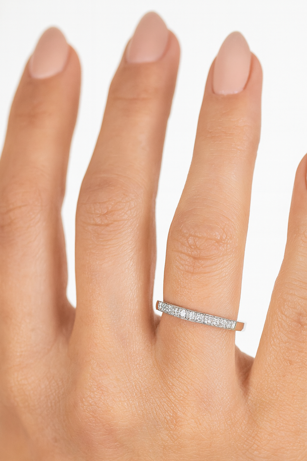 Colette 18K White Gold Diamond Encrusted White Gold Band