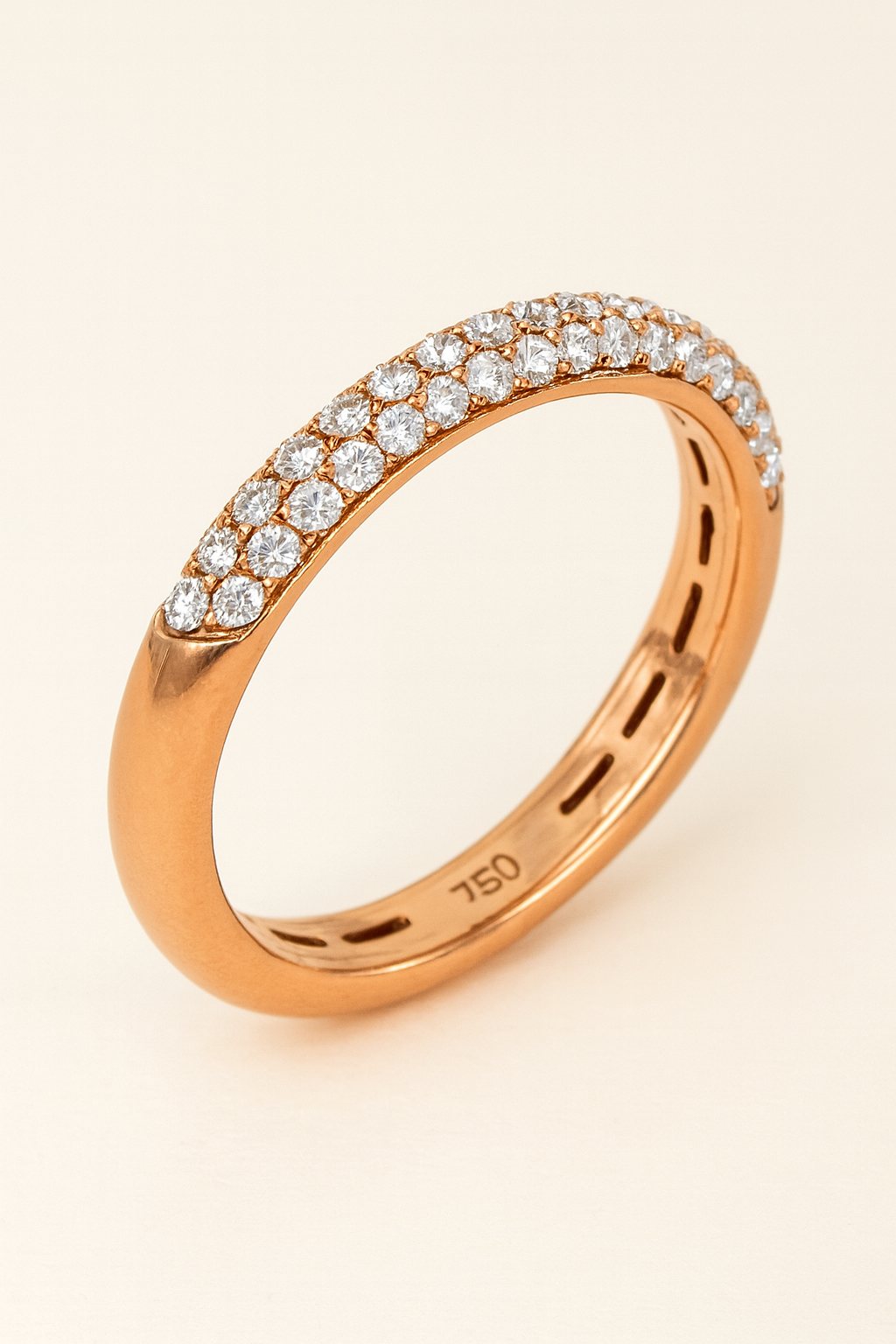 Cressida 18K Rose Gold Diamond Band