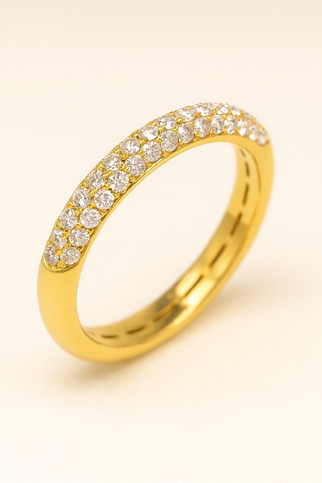 Elise 18K Pure Diamond Encrusted Gold Band