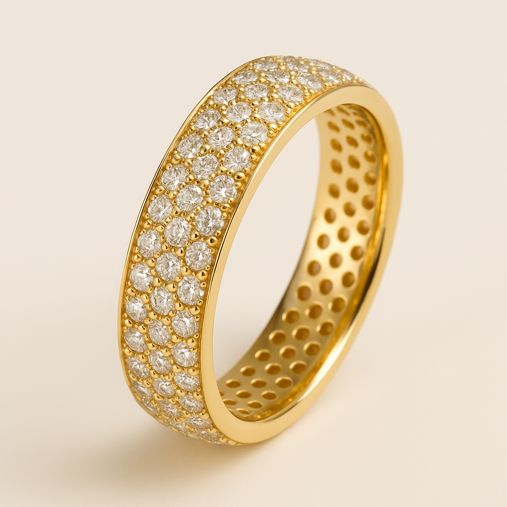 Emeline Diamond Adorned Ring in 18K Rose Gold