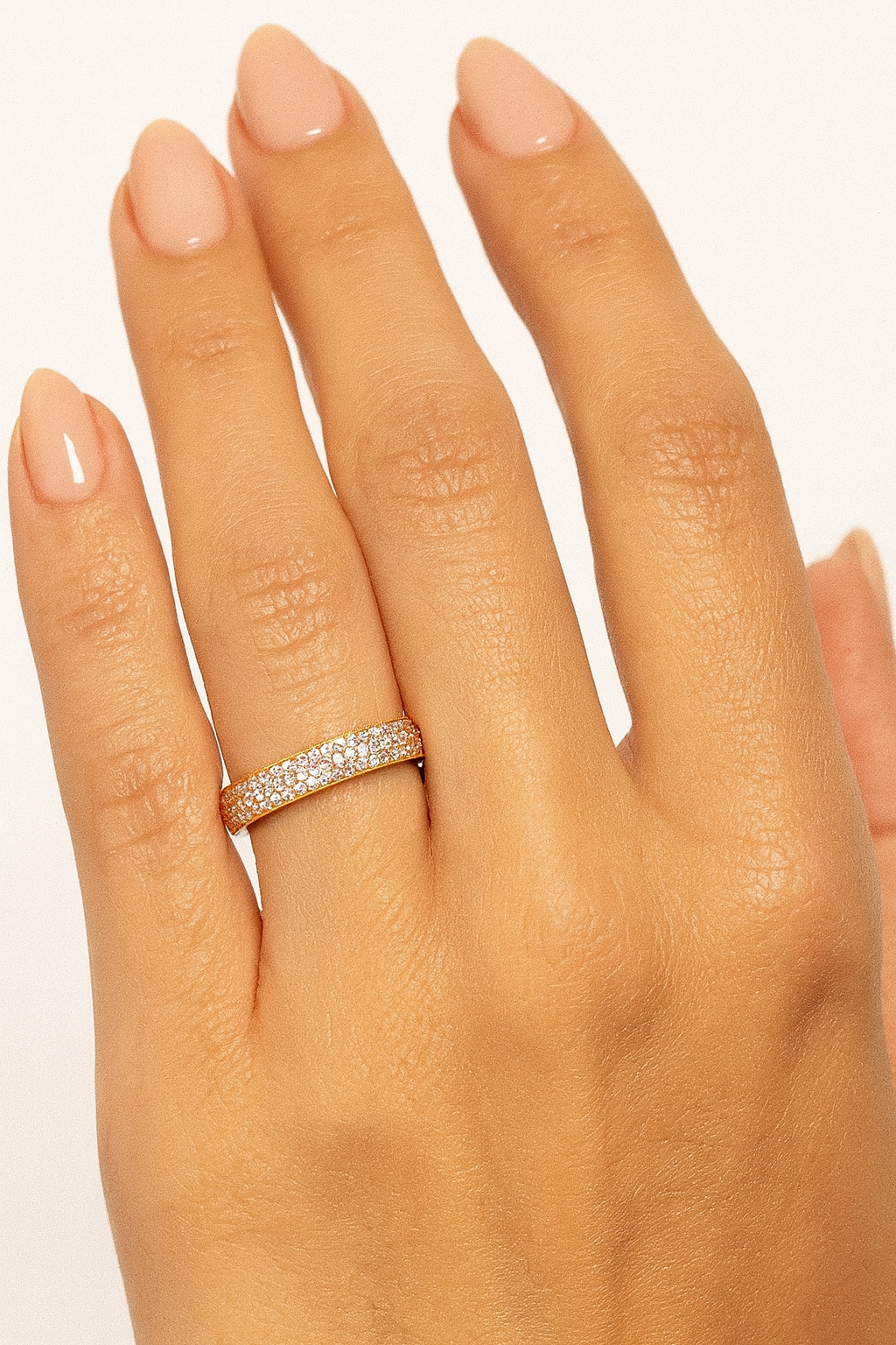 Emeline Diamond Adorned Ring in 18K Rose Gold
