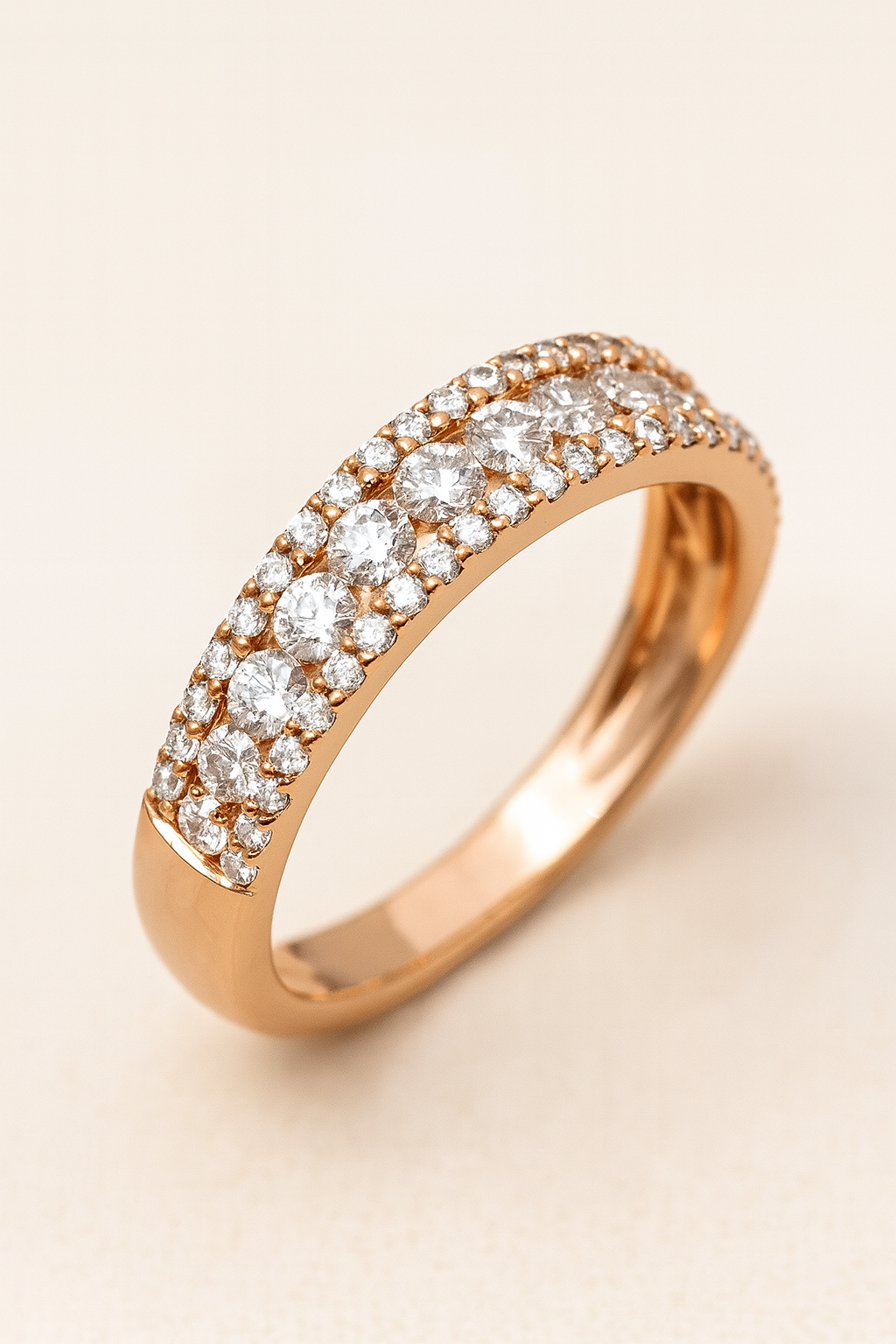 Felicity 18K Diamond Encrusted Rose Gold Ring