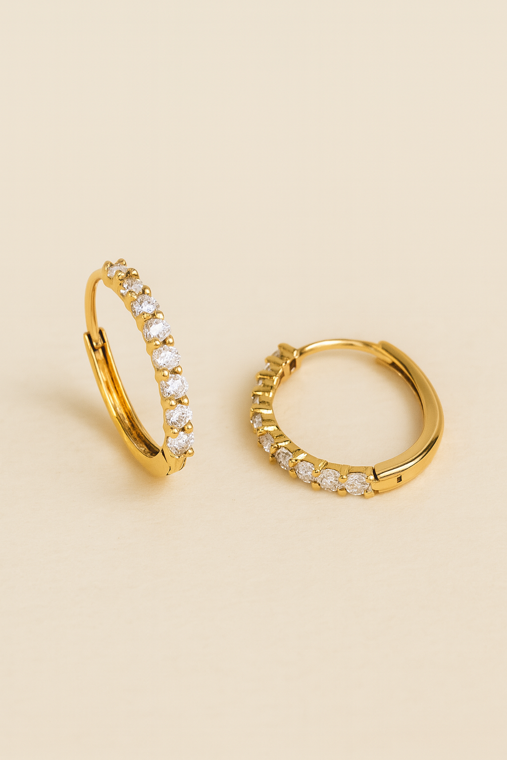 Francesca Diamond Paved 18K Rose Gold Earrings