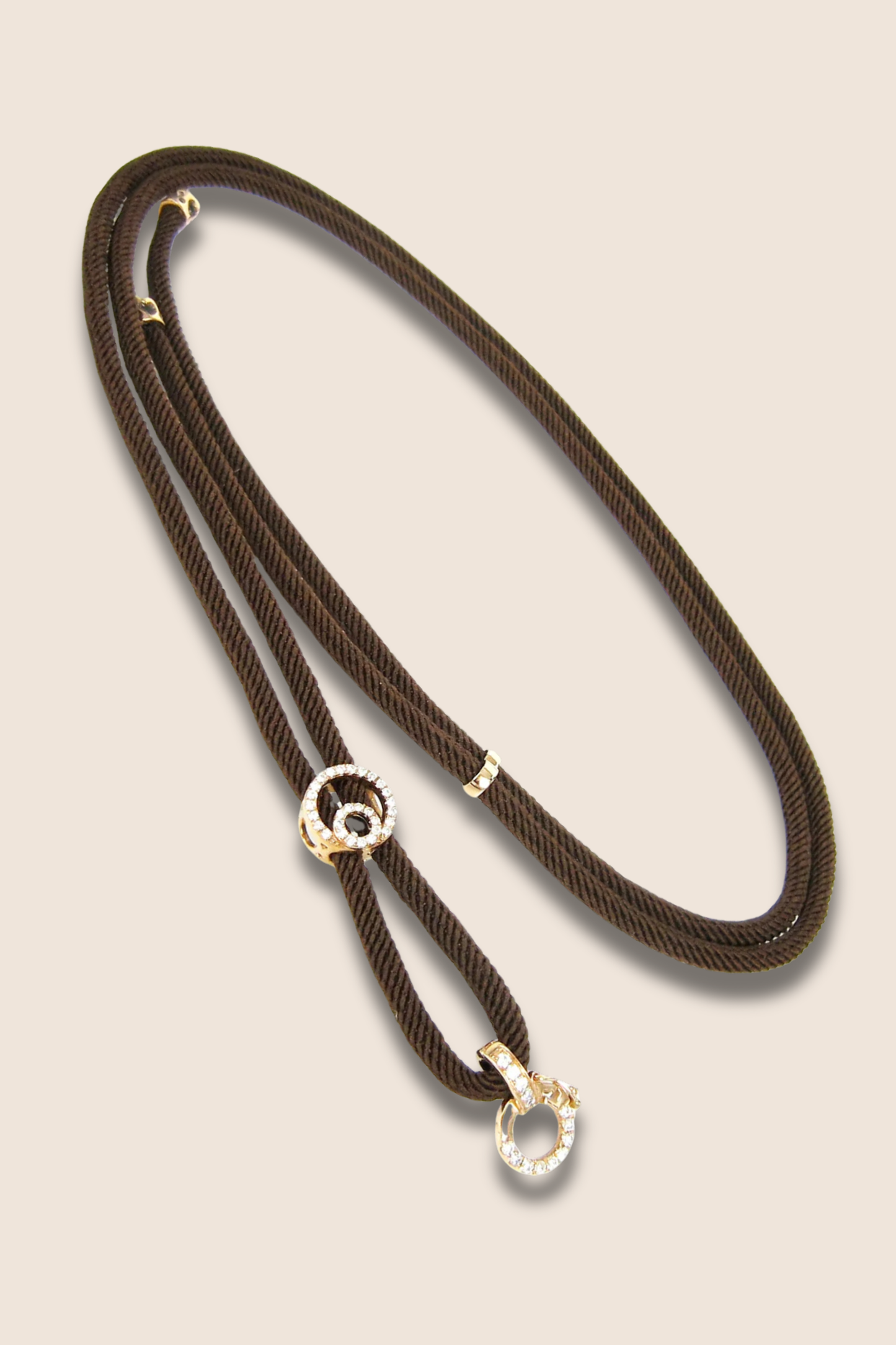 Genevieve Necklace with 18K Pure Gold and Diamond Accents
