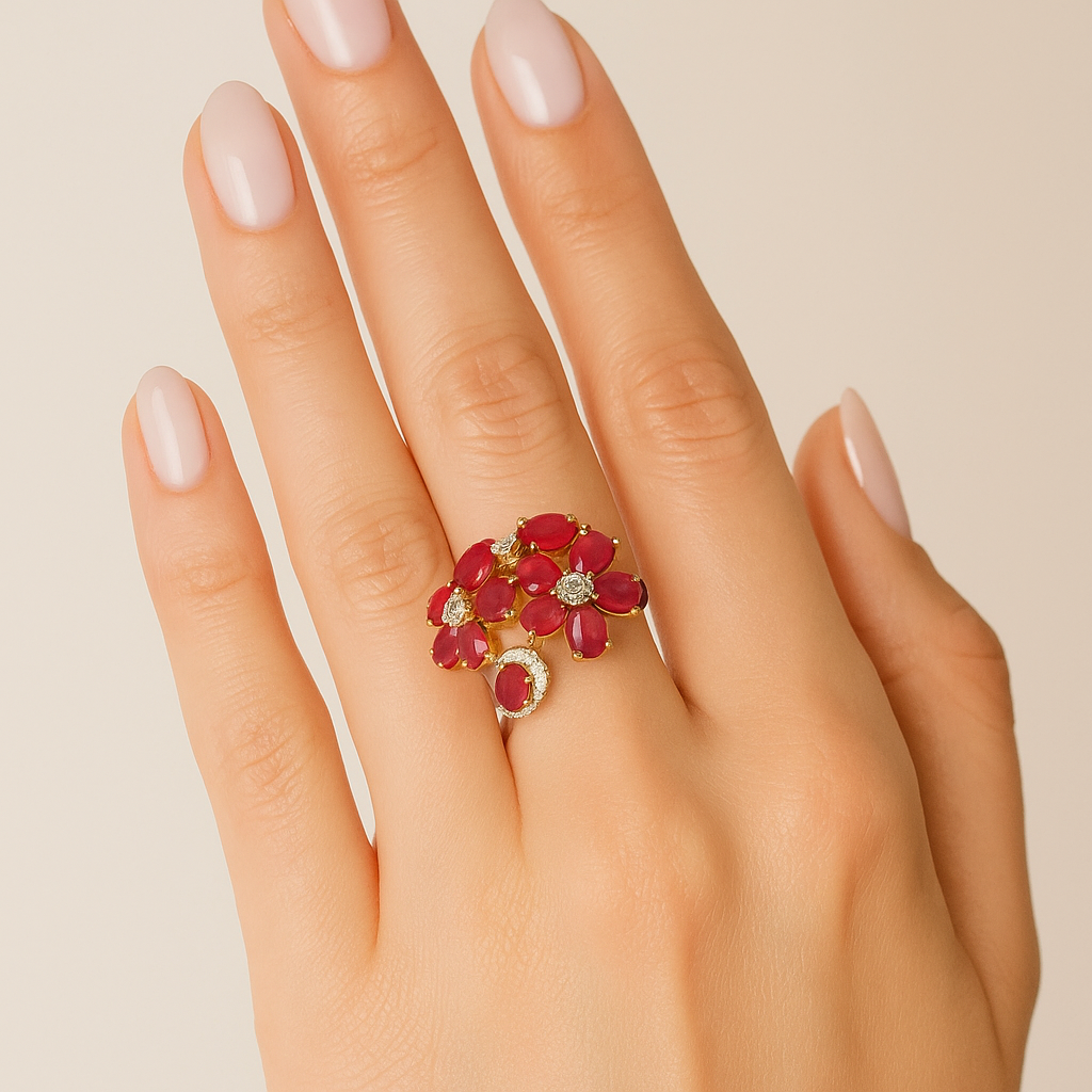 Gia Ruby Bloom Ring