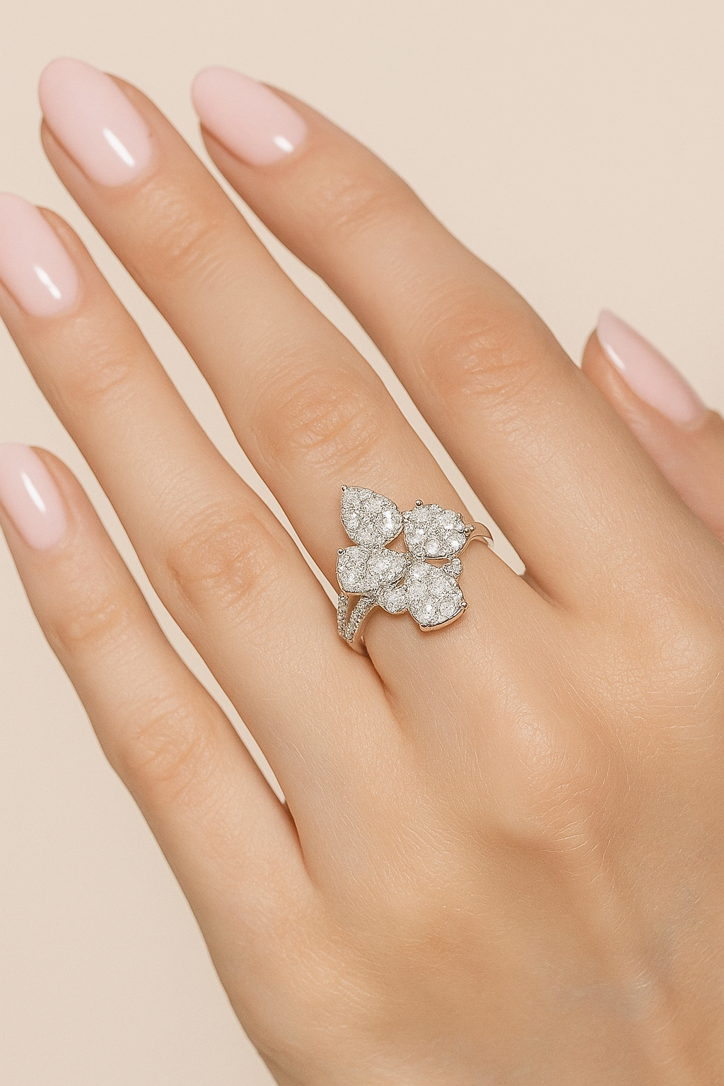 Ivana Diamond Petal Ring
