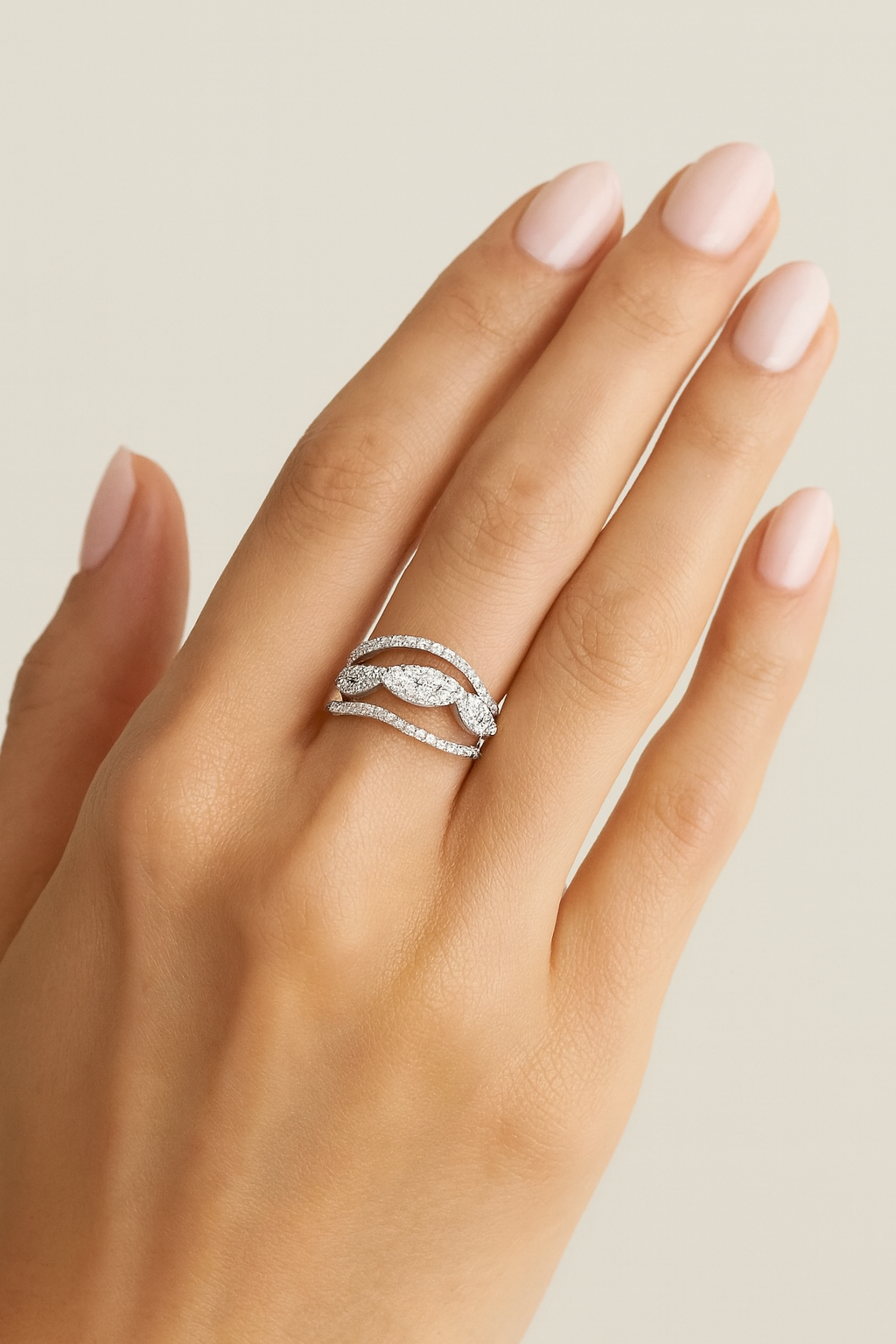 Julianne Diamond Serene Wave Ring