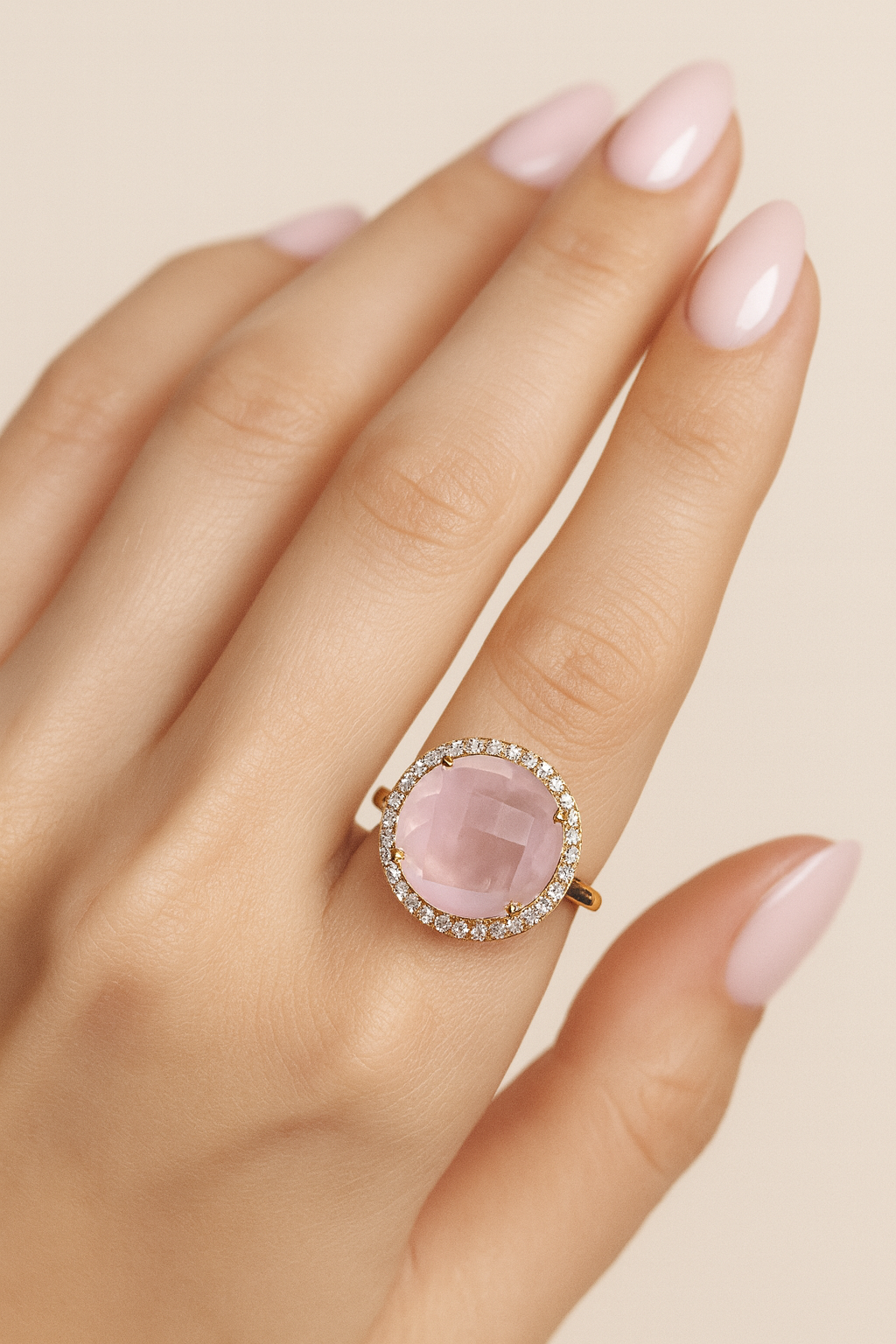 Louisa Moonstone Halo Ring