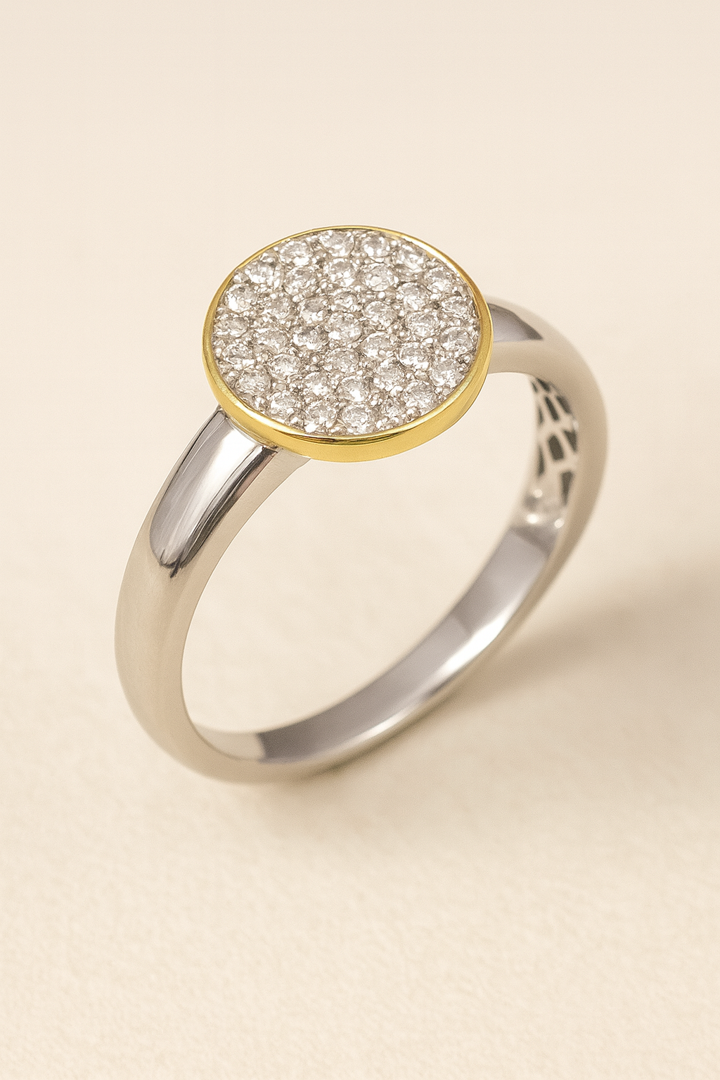 Rosalind Brown 18K White Gold Diamond Ring (Button-Cut Design)