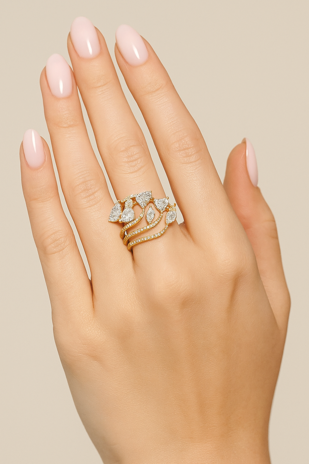 Rue Cascading Light Ring