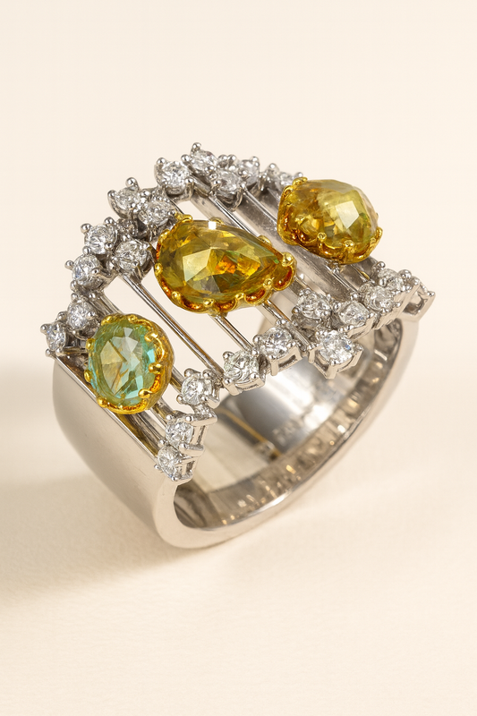 Laguna Yellow Diamond Statement Ring