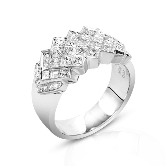 Deco Skyline Diamond Ring