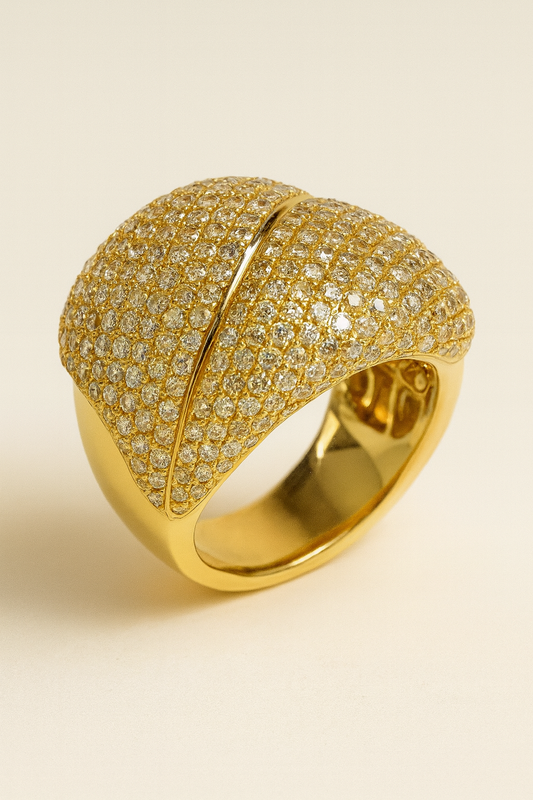 Veronica Golden Dusk Pavé Diamond Ring