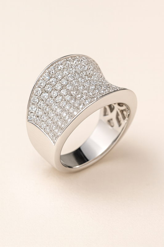 Elsa Pavé Saddle Diamond Ring