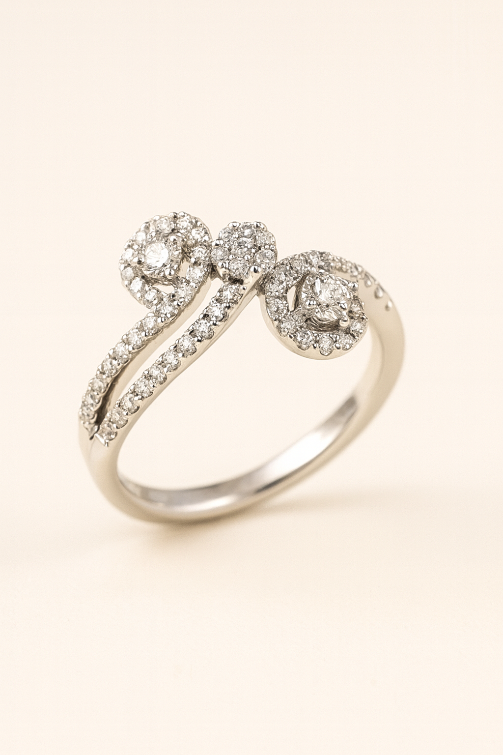 Mabel Ribbon Trio Diamond Ring