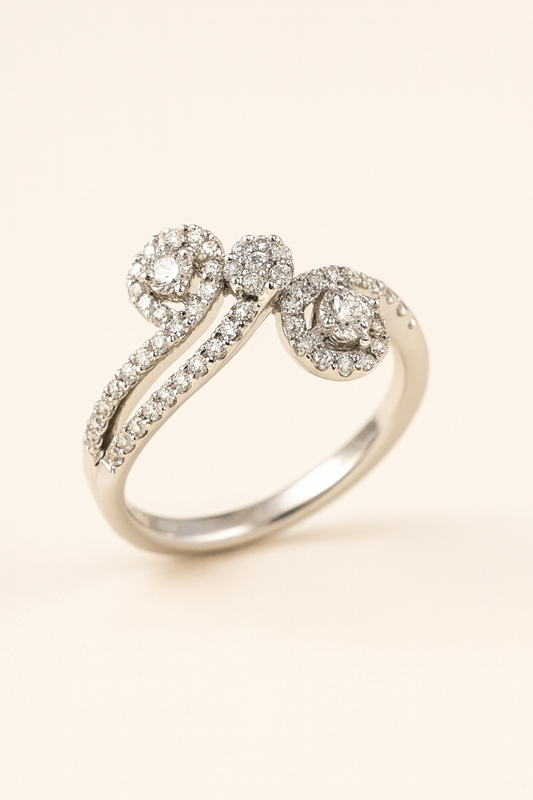 Mabel Ribbon Trio Diamond Ring