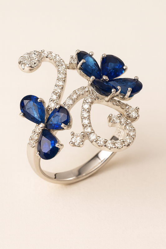 Corynn Sapphire Petal Rhapsody Ring