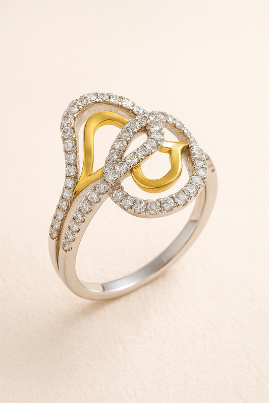 Valli Diamond Ribbon Ring