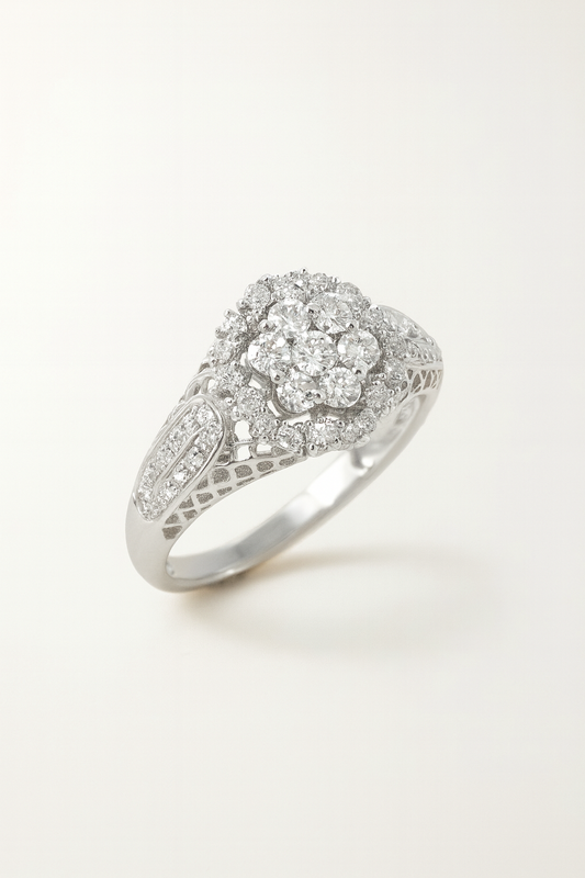 Rosette Diamond Ring