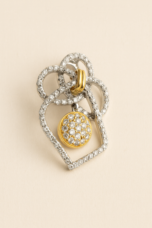 Eva Knot Medallion Diamond Pendant
