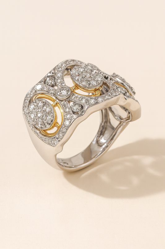 Delaney Gilded Portico Diamond Ring