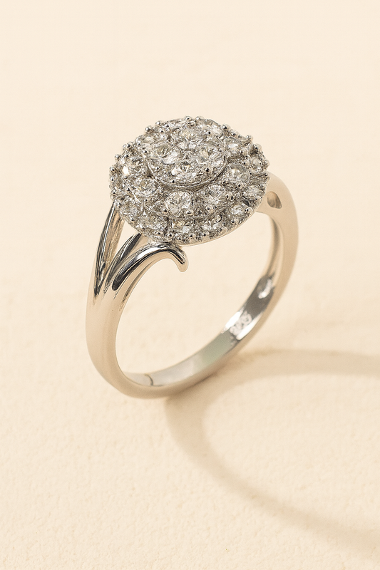 Stellar Halo Diamond Ring