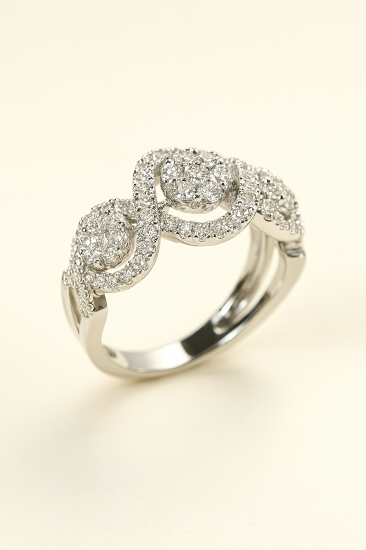 Bernice Serenade Swirl Diamond Trio Ring
