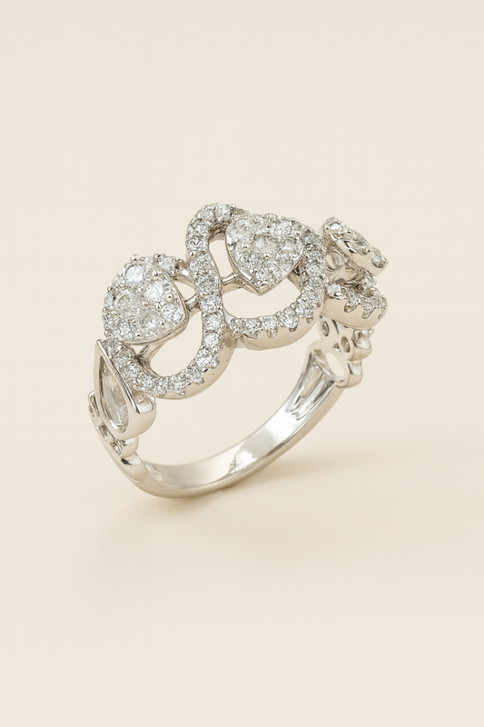 Elsie Diamond Link Ring