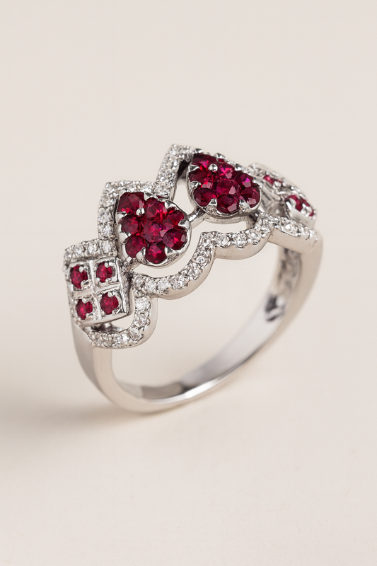 Constance Ruby Arabesque Garland Ring