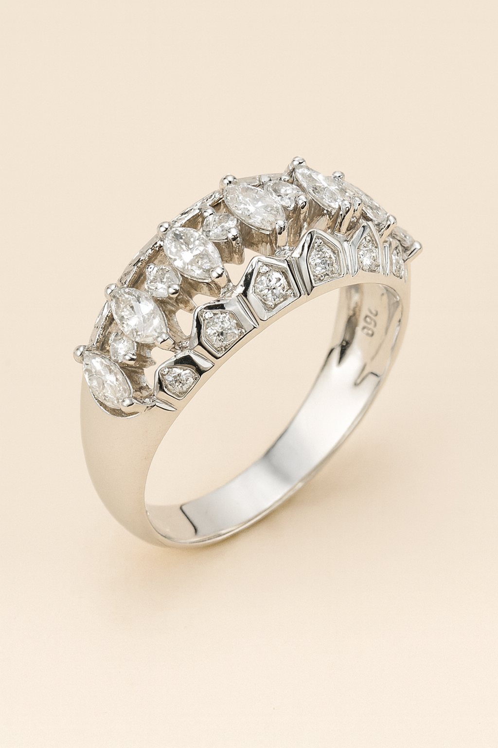 Lumara Marquise Crest Diamond Band