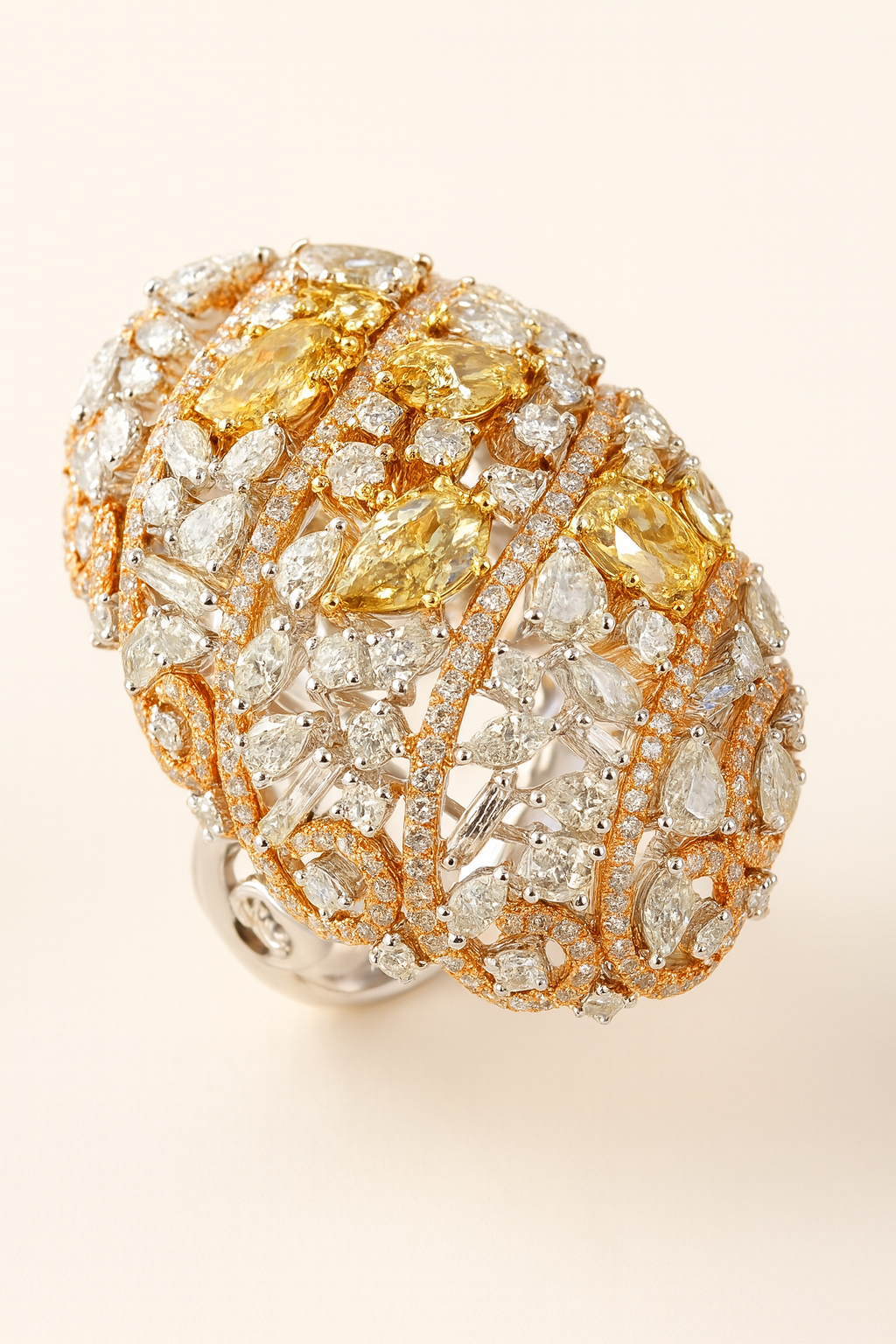 Lennon Champagne Baroque Dome Ring