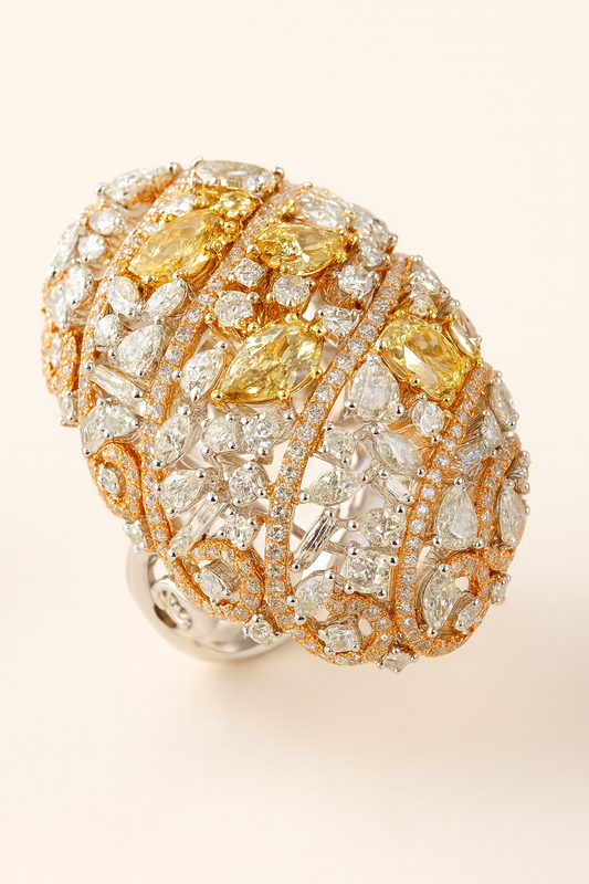 Lennon Champagne Baroque Dome Ring