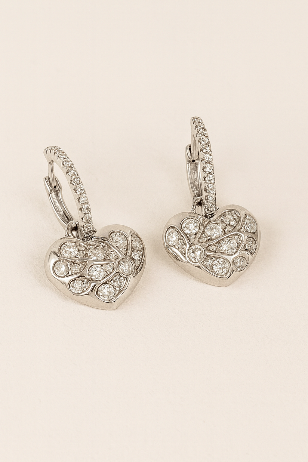 Mira Petal Heart Drop Earrings