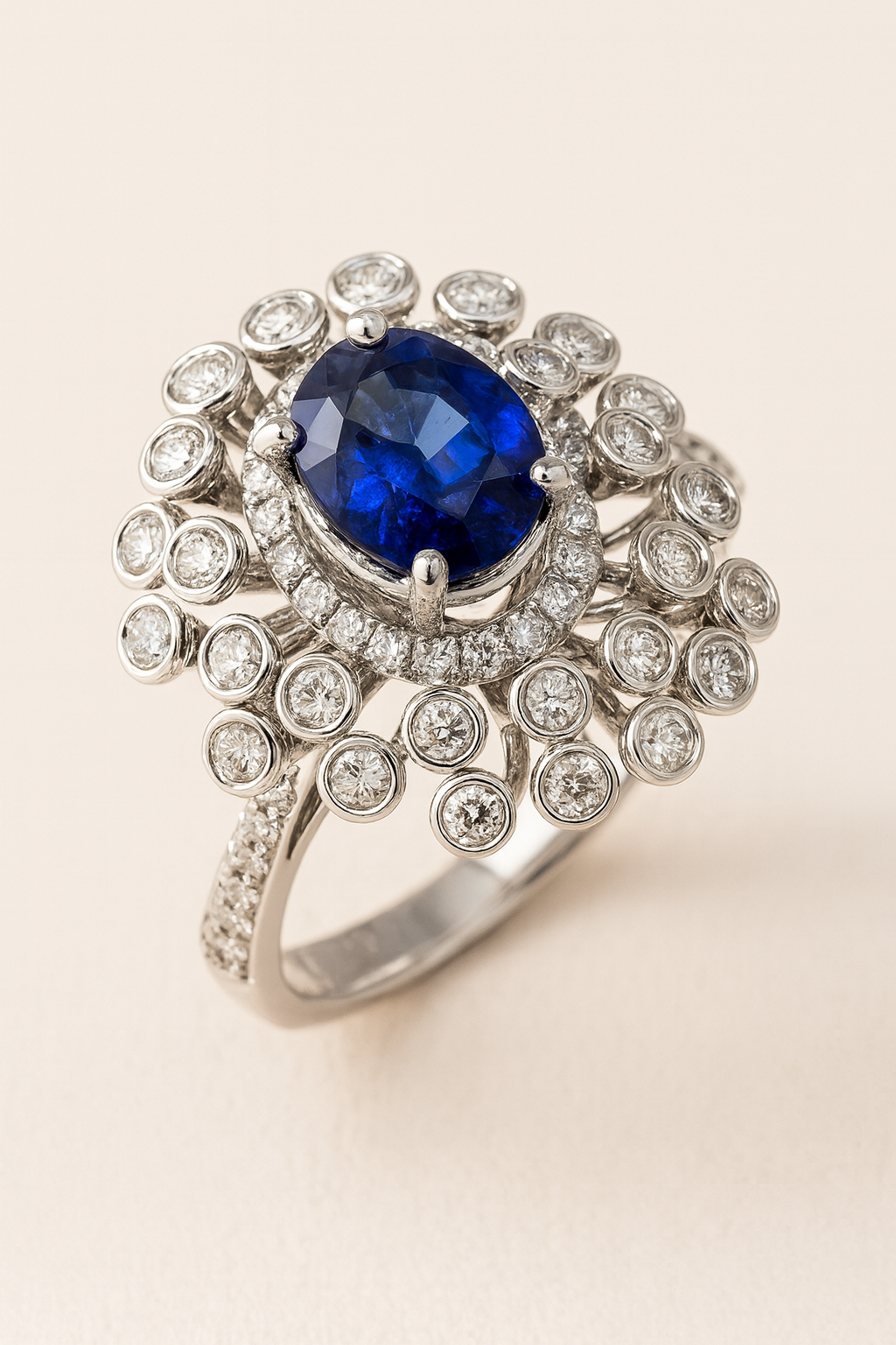 Nadia Midnight Halo Ring